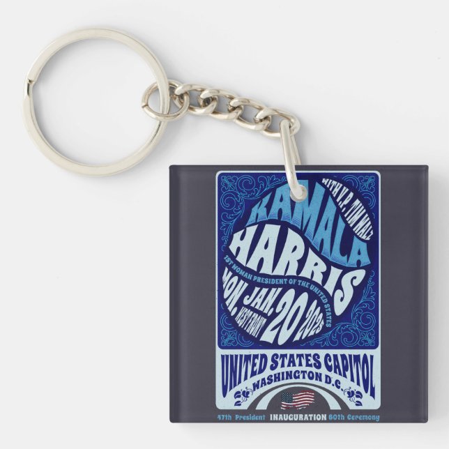 Kamala Harris Jan 20th Inauguration 2025 Key Ring (Front)
