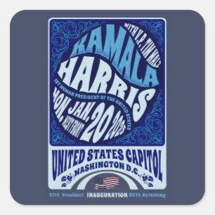 Kamala Harris Jan 20th Inauguration 2025 Square Sticker
