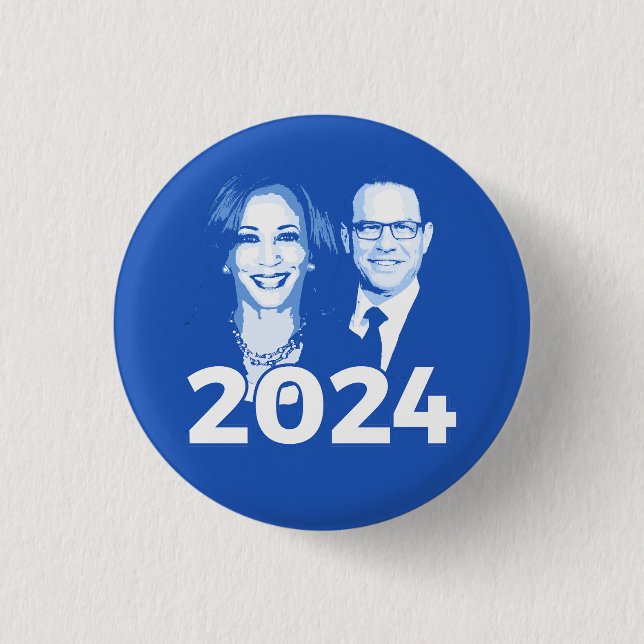 Kamala Harris Josh Shapiro 2024 3 Cm Round Badge (Front)