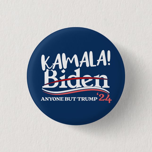Kamala Harris, Kamala 2024 for women, anti-Trump 3 Cm Round Badge (Front)