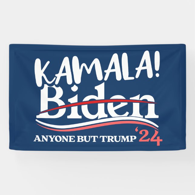 Kamala Harris, Kamala 2024 for women, anti-Trump Banner (Horizontal)