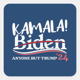 Kamala Harris, Kamala 2024 for women, anti-Trump Square Sticker