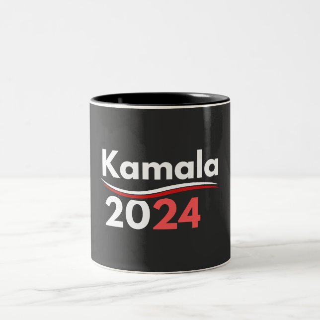 kamala harris, kamala harris, kamala harris 2024 Two-Tone coffee mug (Center)