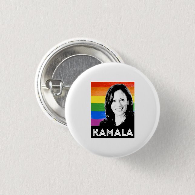 Kamala Harris LGBT Pride 3 Cm Round Badge (Front & Back)