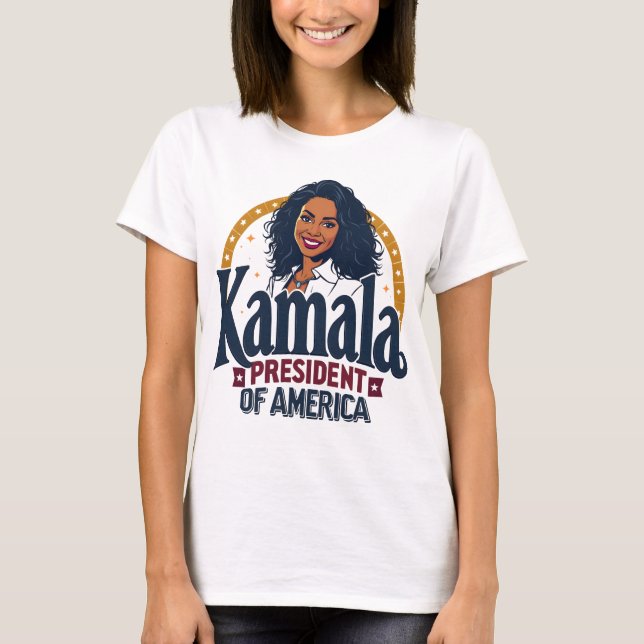 Kamala Harris Logo T-Shirt - "President of America (Front)