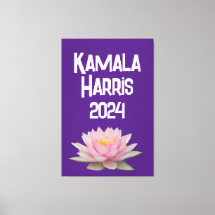 Kamala Harris Lotus 2024 Canvas Print