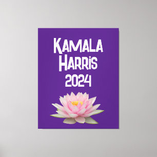 Kamala Harris Lotus 2024 Canvas Print