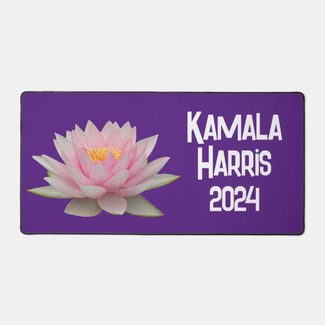 Kamala Harris Lotus 2024 Desk Mat (Front)