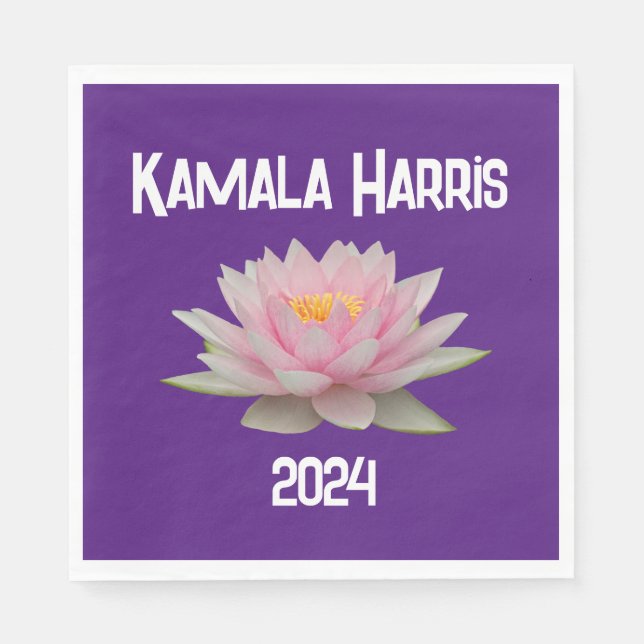 Kamala Harris Lotus 2024 Napkin (Front)