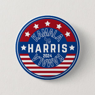 Kamala Harris Madam President 2024 6 Cm Round Badge
