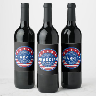 Kamala Harris Madam President 2024 Wine Label
