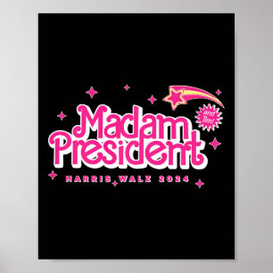 Kamala Harris Madam President Harris Waltz 2024 Pr Poster