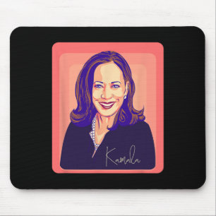 Kamala Harris Madam President Pop Art Portrait Mouse Mat