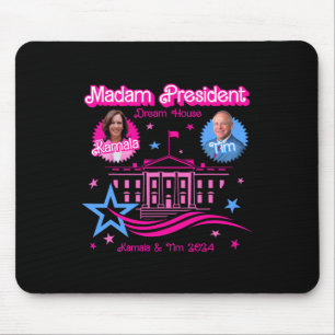 Kamala Harris Madam President White House  Mouse Mat