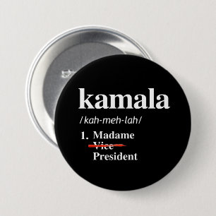 Kamala Harris Madame Vice President 7.5 Cm Round Badge