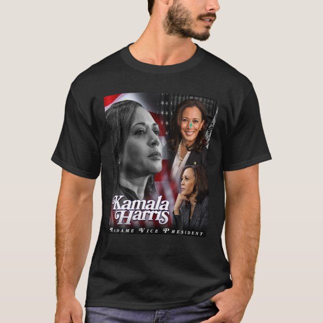 Kamala Harris Madame Vice President Tshirt for men (Front)