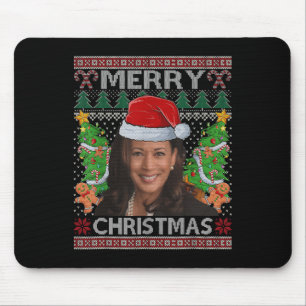 Kamala Harris Merry Christmas Shirt Women's Ugly C Mouse Mat