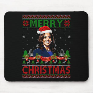 Kamala Harris Merry Christmas Ugly Sweater Usa Ele Mouse Mat