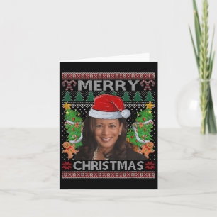 Kamala Harris Merry Christmas Women's Ugly Christm Card