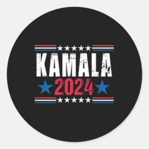 Kamala Harris Middle Finger Say It To My Face 2024 Classic Round Sticker