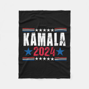 Kamala Harris Middle Finger Say It To My Face 2024 Fleece Blanket