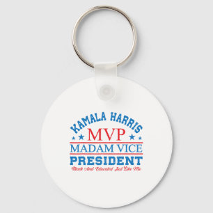 Kamala Harris Mvp Madam Vice President Black And E Key Ring