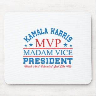 Kamala Harris Mvp Madam Vice President Black And E Mouse Mat