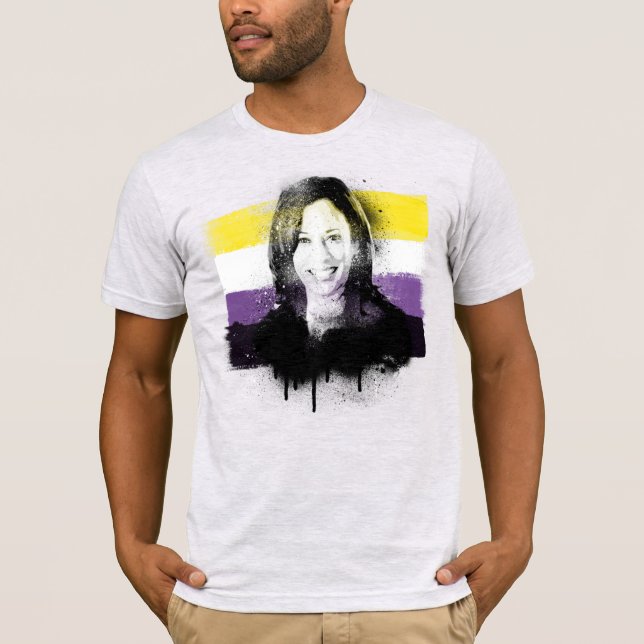 Kamala Harris Nonbinary Pride T-Shirt (Front)
