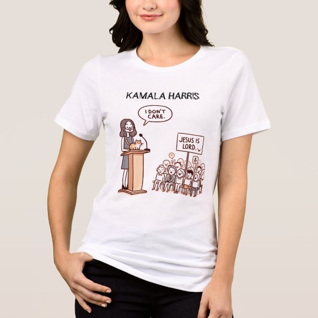 Kamala Harris not for president Tri-Blend Shirt (Front)
