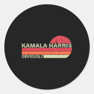 Kamala Harris Obviously. Harris Obviously  Classic Round Sticker