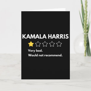 Kamala Harris One 1 Star Rating Very Bad Would Not Card