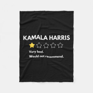 Kamala Harris One 1 Star Rating Very Bad Would Not Fleece Blanket