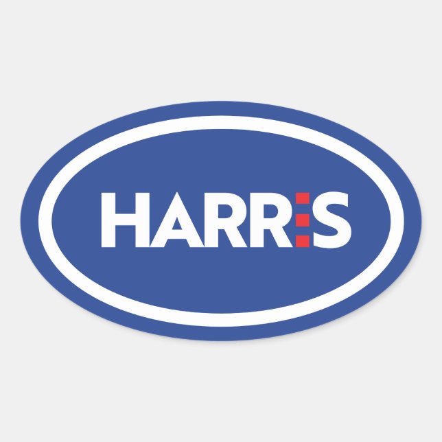 Kamala Harris  Oval Sticker (Front)