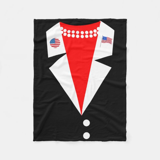 Kamala Harris Pantsuit Costume Party Female Presid Fleece Blanket (Front)