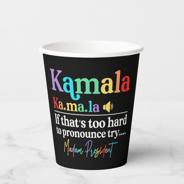 Kamala Harris Paper Cups (Front)