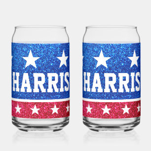 Kamala Harris Patriotic Coffee Mug - 2024          Can Glass