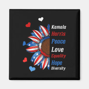 Kamala Harris Peace Love Equality Hope Diversity 1 Magnet