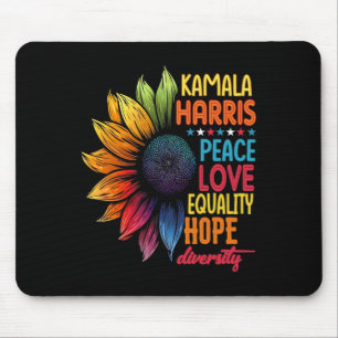 Kamala Harris Peace Love Equality Hope Diversity Mouse Mat