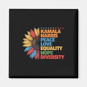 Kamala Harris Peace Love Equality Hope Diversity P Magnet