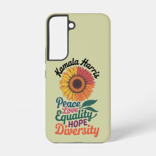 Kamala Harris Peace Love Equality Hope Diversity Samsung Galaxy Case