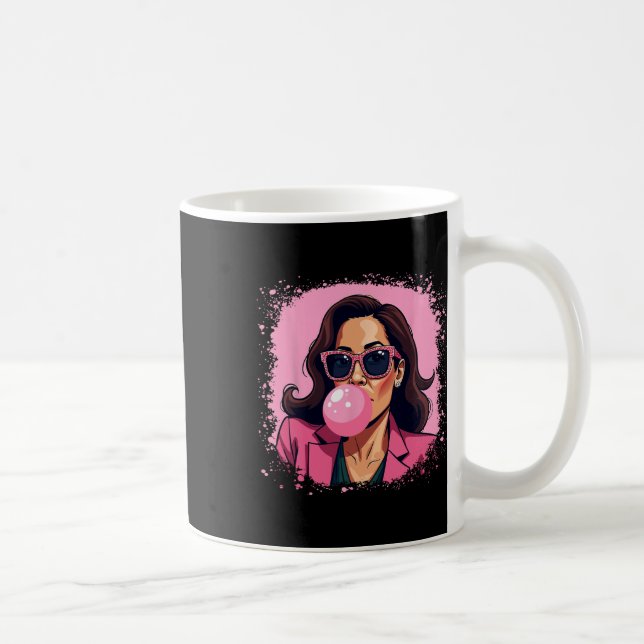 Kamala Harris Pink Bubble Gum  Coffee Mug (Right)