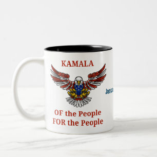 KAMALA Harris Political Democratic Personalise  Two-Tone Coffee Mug