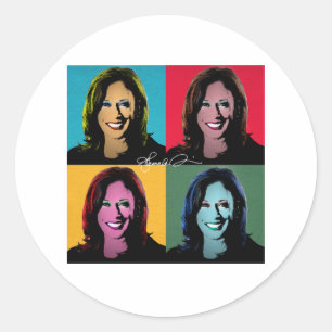 KAMALA HARRIS Pop Art Classic Round Sticker