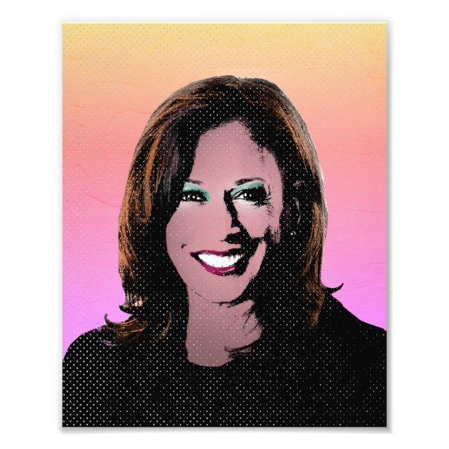 Kamala Harris Pop Art Painting Photo Print (Front)