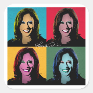 KAMALA HARRIS Pop Art Square Sticker