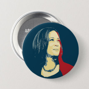 Kamala Harris Portrait 7.5 Cm Round Badge