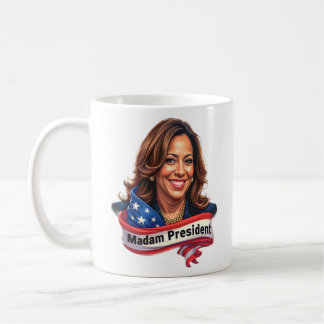 Kamala Harris Portrait Madam President men's Coffee Mug