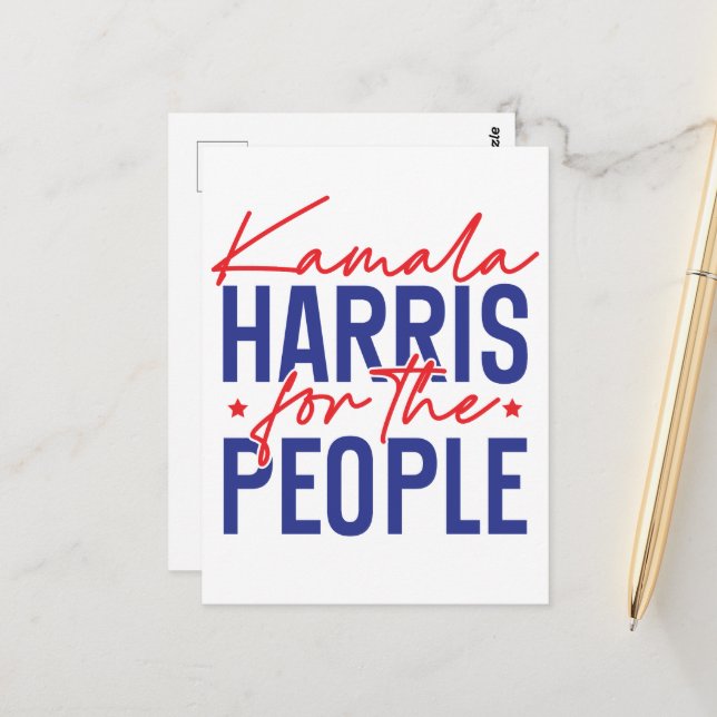 Kamala Harris Postcard (Front/Back In Situ)