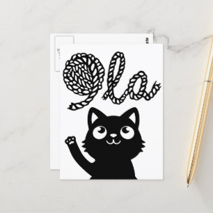 Kamala Harris President 2024 Comma La Cat and Yarn Postcard