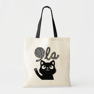 Kamala Harris President 2024 Comma La Cat and Yarn Tote Bag